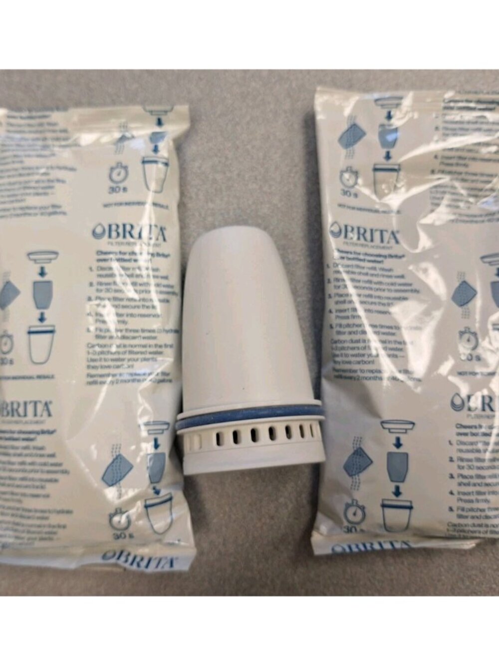 Brita Refillable Water Filtration Starter Kit 1 Reusable Filter Shell 2 Filters - Picture 3 of 4